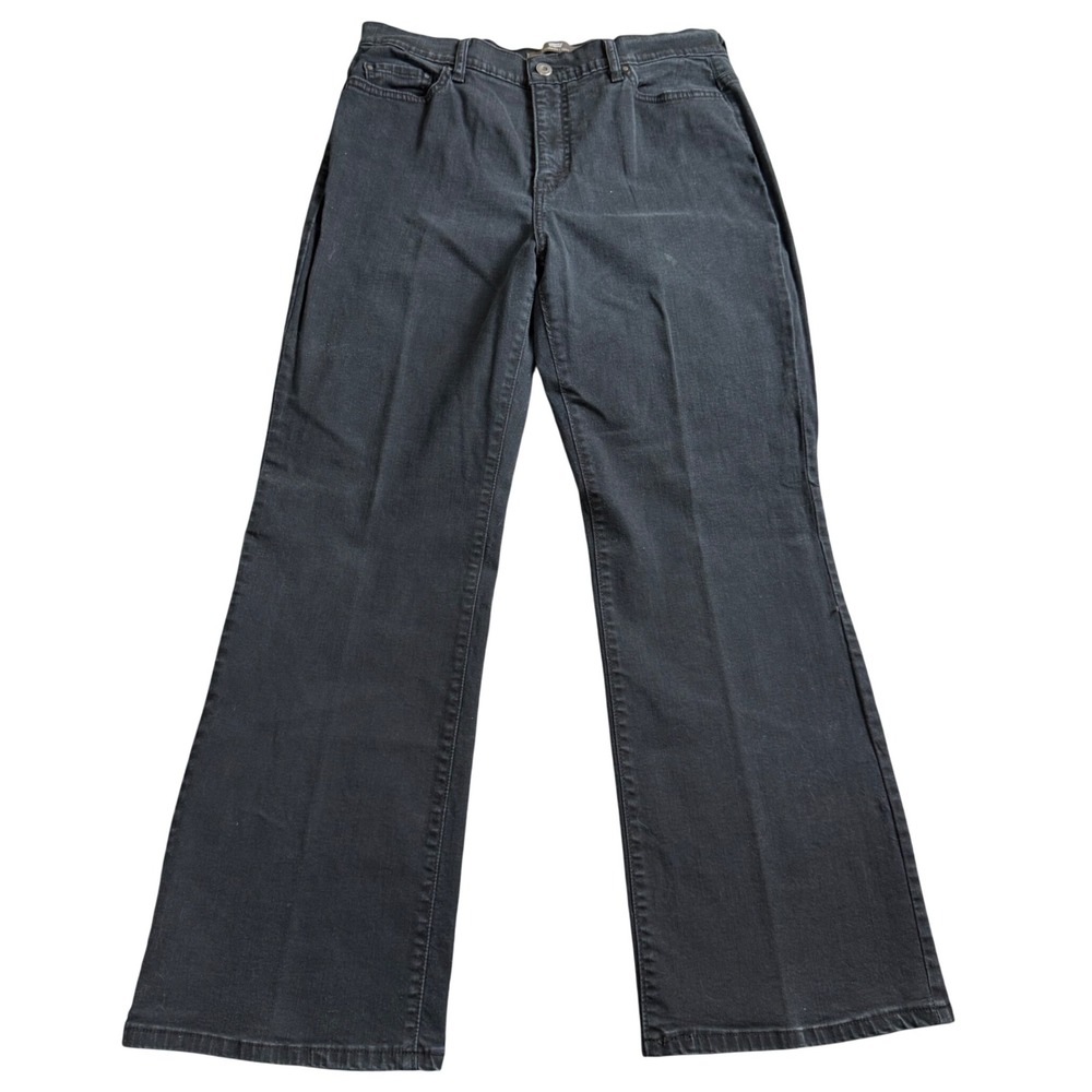 Levi's 512 Slimming Bootcut Jeans Size 14 Short Black Studded Pocket Stretch